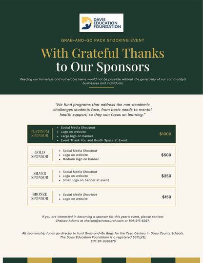 2nd Annual Grab-and-Go Charity Event - Donate
